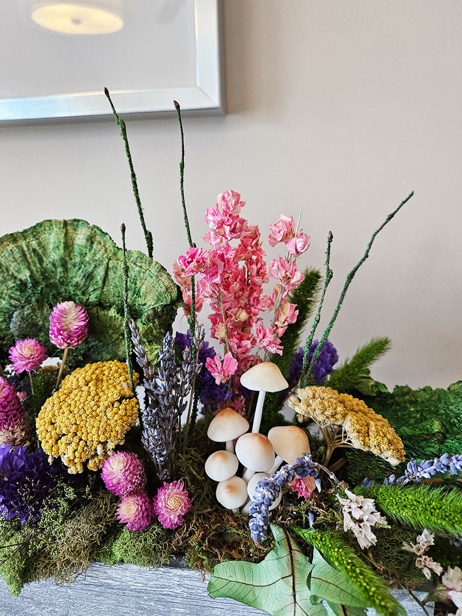 Shrooms and Blooms Floral Arrangement